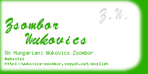 zsombor wukovics business card